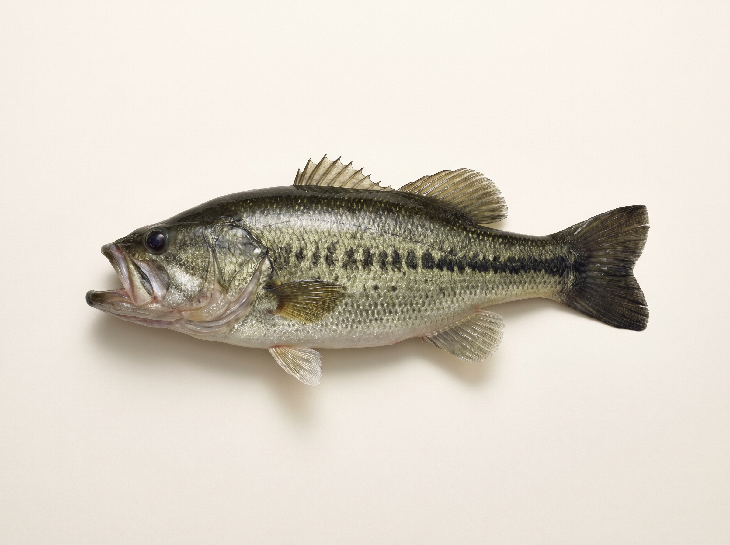 Largemouth black bass / lobina negra with horizontal black lateral stripe
